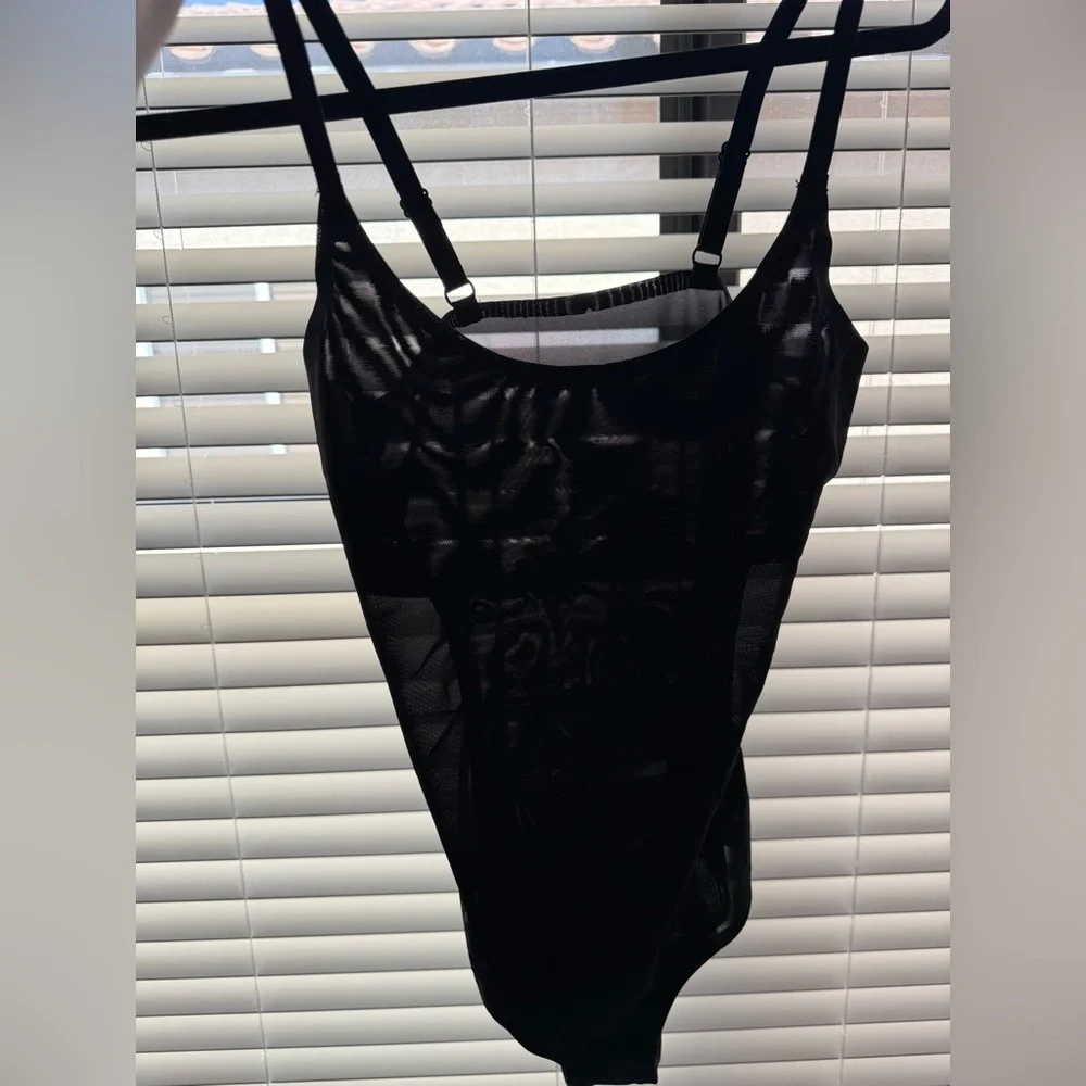 Anne Klein Black Bodysuit One Piece